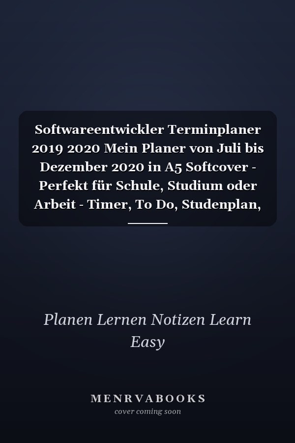 Softwareentwickler Terminplaner 2019 2020 Mein Planer von Juli bis Dezember 2020 in A5 Softcover - Perfekt für Schule, Studium oder Arbeit - Timer, To Do, Studenplan, Notizen - Bunte Rautenmuster für den Mann, Männer und Jungs