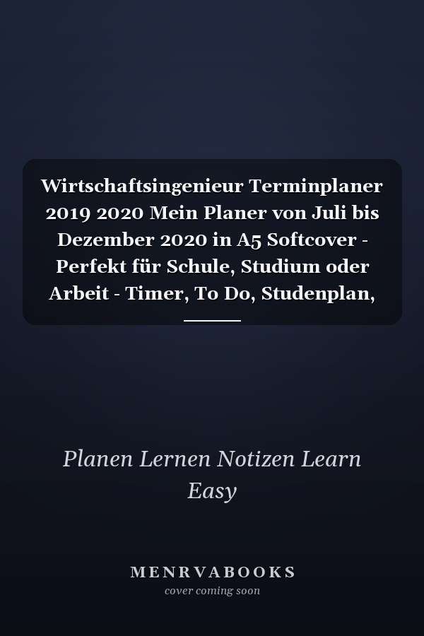 Wirtschaftsingenieur Terminplaner 2019 2020 Mein Planer von Juli bis Dezember 2020 in A5 Softcover - Perfekt für Schule, Studium oder Arbeit - Timer, To Do, Studenplan, Notizen - Bunte Rautenmuster für den Mann, Männer und Jungs