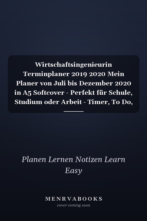 Wirtschaftsingenieurin Terminplaner 2019 2020 Mein Planer von Juli bis Dezember 2020 in A5 Softcover - Perfekt für Schule, Studium oder Arbeit - Timer, To Do, Studenplan, Notizen - Bunte Rautenmuster für Frauen und Mädchen