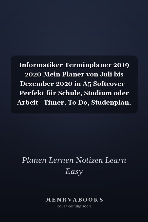 Informatiker Terminplaner 2019 2020 Mein Planer von Juli bis Dezember 2020 in A5 Softcover - Perfekt für Schule, Studium oder Arbeit - Timer, To Do, Studenplan, Notizen - Bunte Rautenmuster für den Mann, Männer und Jungs