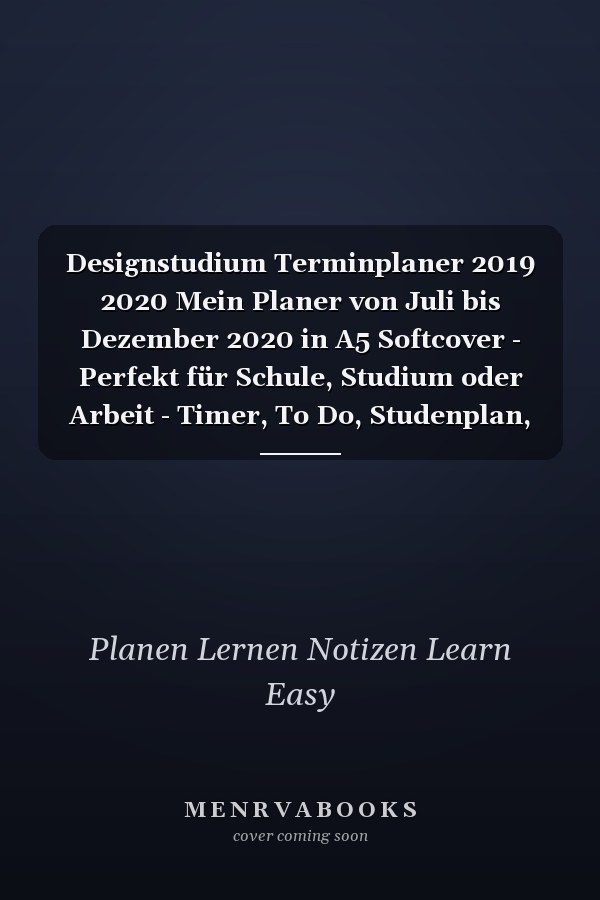Designstudium Terminplaner 2019 2020 Mein Planer von Juli bis Dezember 2020 in A5 Softcover - Perfekt für Schule, Studium oder Arbeit - Timer, To Do, Studenplan, Notizen - Bunte Rautenmuster für den Mann, Männer und Jungs