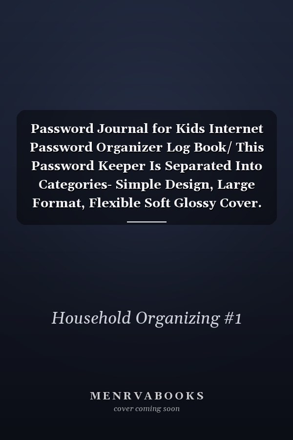 Password Journal for Kids Internet Password Organizer Log Book/ This Password Keeper Is Separated Into Categories- Simple Design, Large Format, Flexible Soft Glossy Cover. Green-Stripe Star