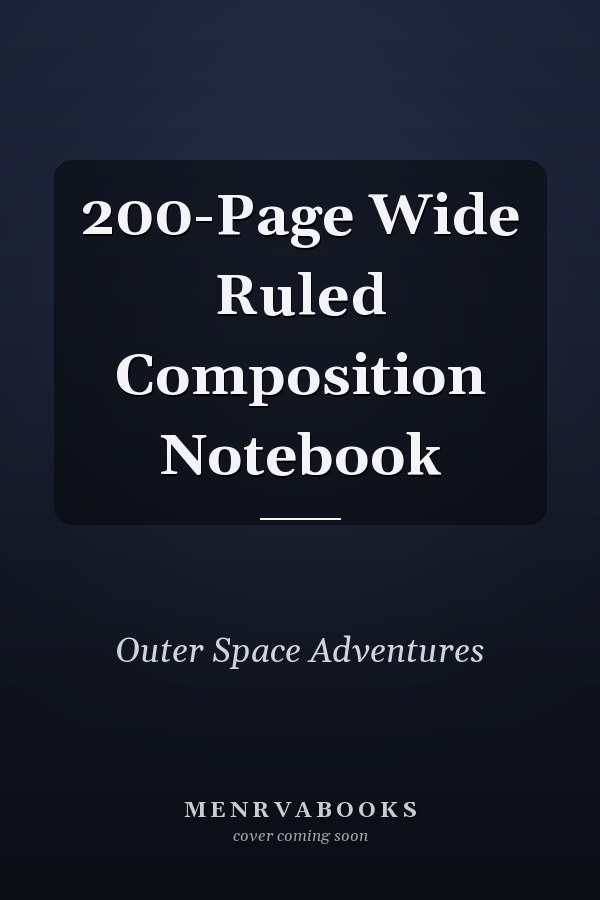 200-Page Wide Ruled Composition Notebook