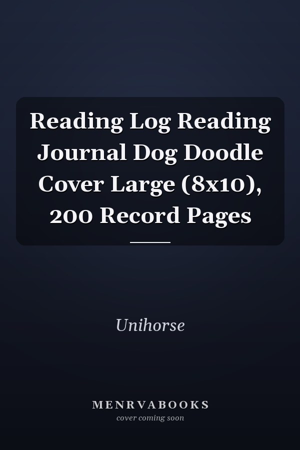 Reading Log Reading Journal Dog Doodle Cover Large (8x10), 200 Record Pages
