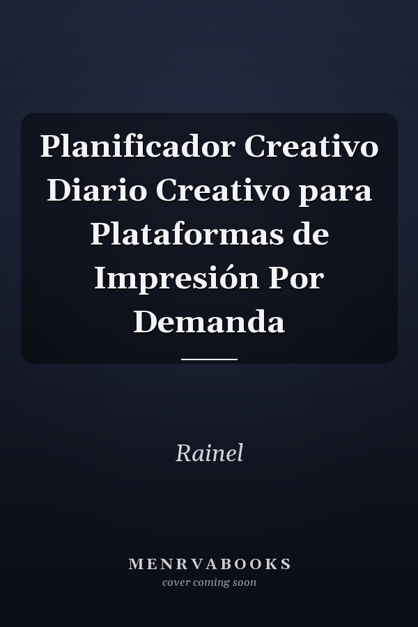 Planificador Creativo Diario Creativo para Plataformas de Impresión Por Demanda