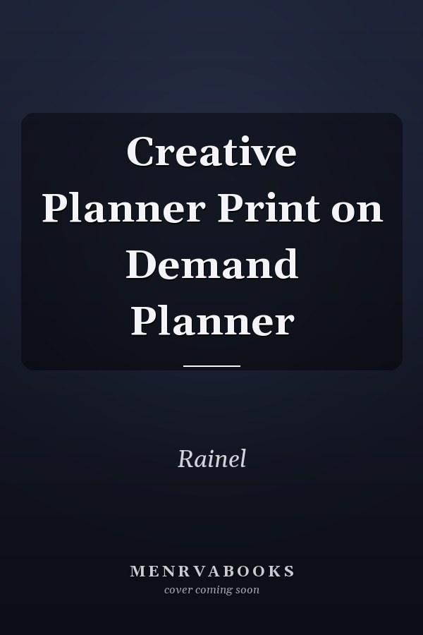 Creative Planner Print on Demand Planner