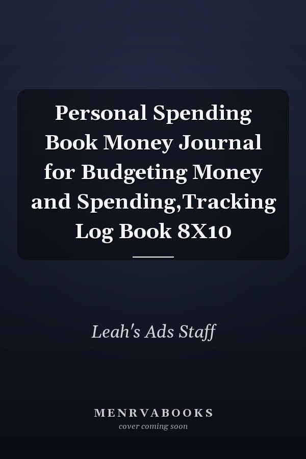 Personal Spending Book Money Journal for Budgeting Money and Spending,Tracking Log Book 8X10