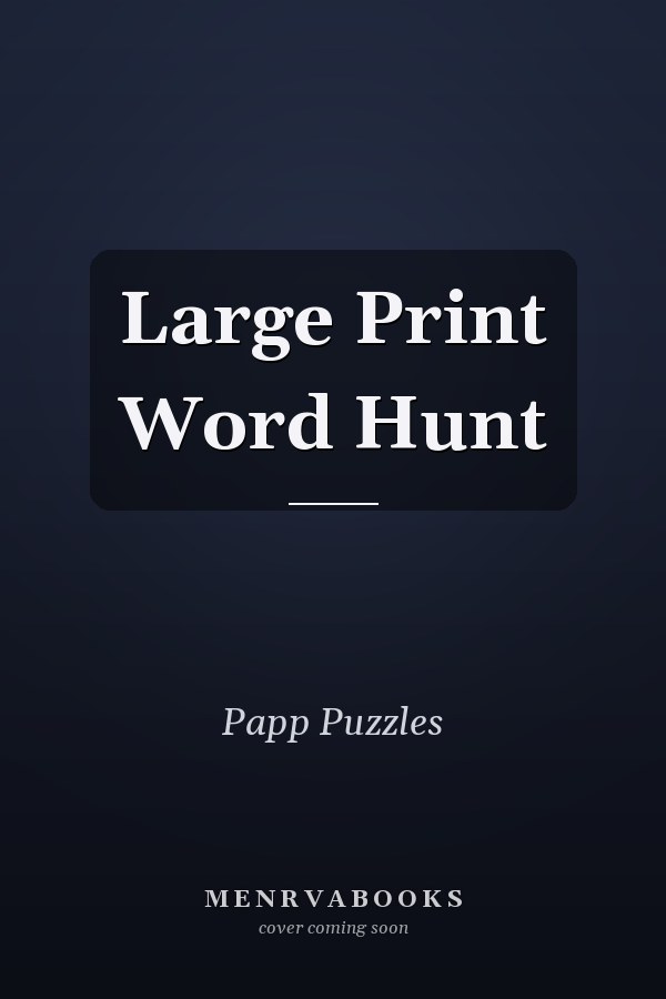 Large Print Word Hunt