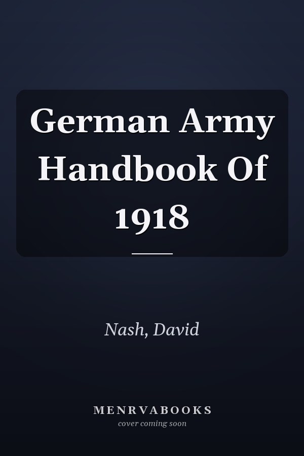 German Army Handbook Of 1918