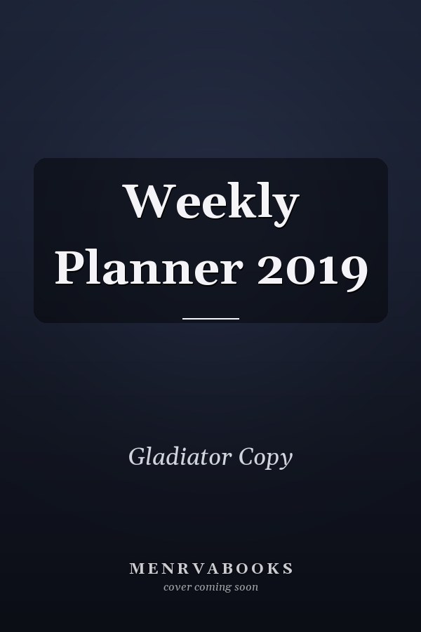 Weekly Planner 2019