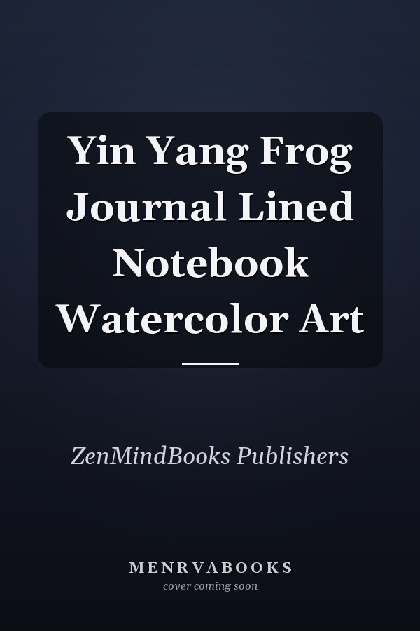Yin Yang Frog Journal Lined Notebook Watercolor Art