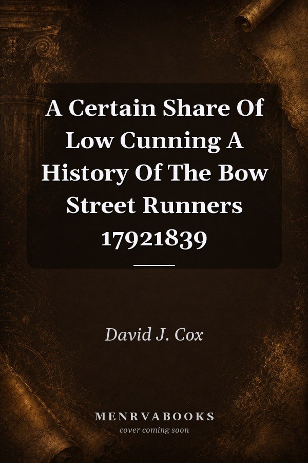 A Certain Share Of Low Cunning A History Of The Bow Street Runners 17921839