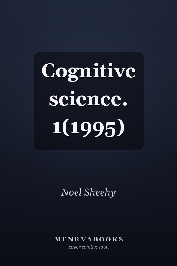 Cognitive science. 1(1995)