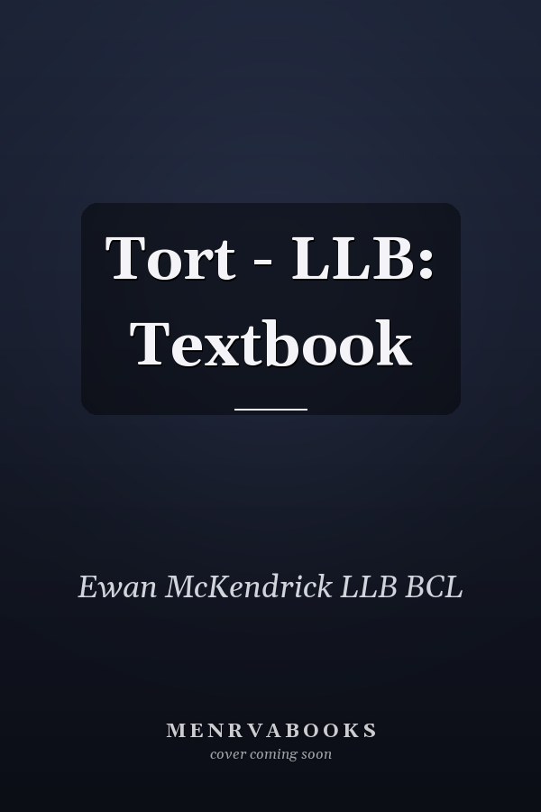 Tort - LLB: Textbook