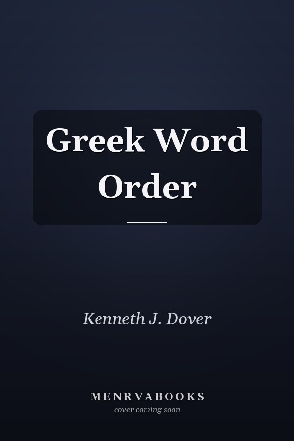 Greek Word Order