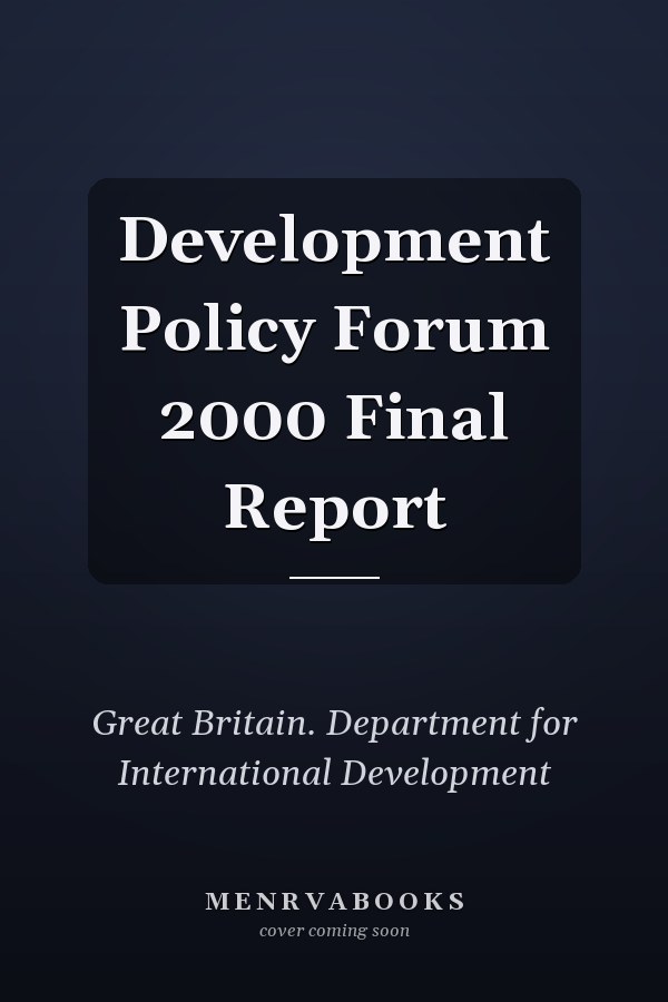 Development Policy Forum 2000 Final Report
