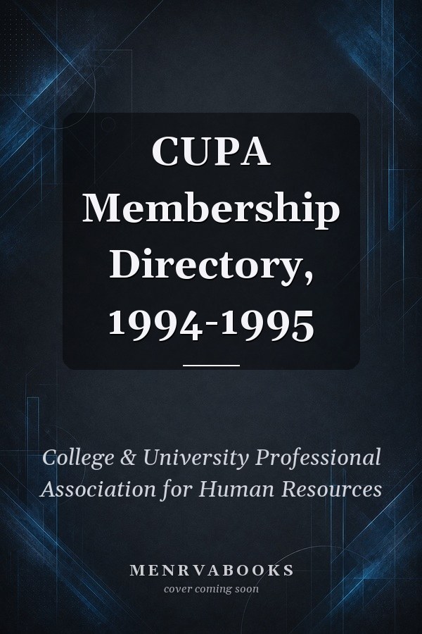 CUPA Membership Directory, 1994-1995