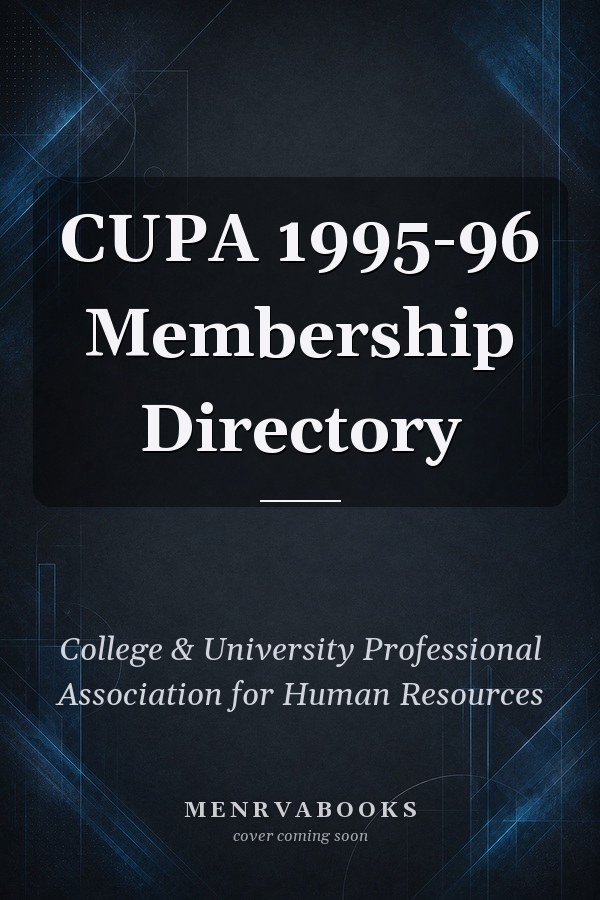 CUPA 1995-96 Membership Directory