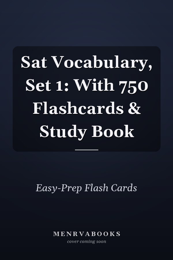 Sat Vocabulary, Set 1: With 750 Flashcards & Study Book