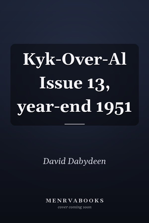 Kyk-Over-Al Issue 13, year-end 1951
