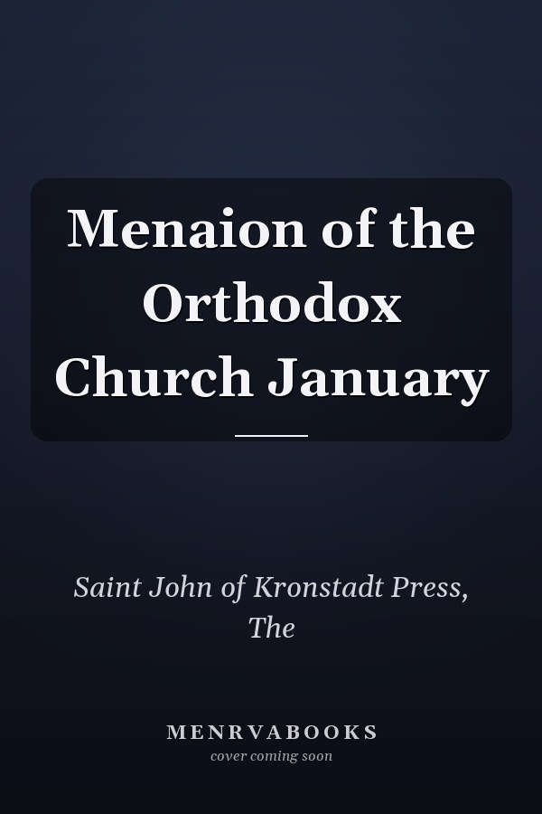 Menaion of the Orthodox Church January
