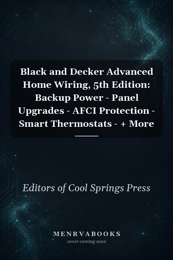 Black and Decker Advanced Home Wiring, 5th Edition: Backup Power - Panel Upgrades - AFCI Protection - Smart Thermostats - + More