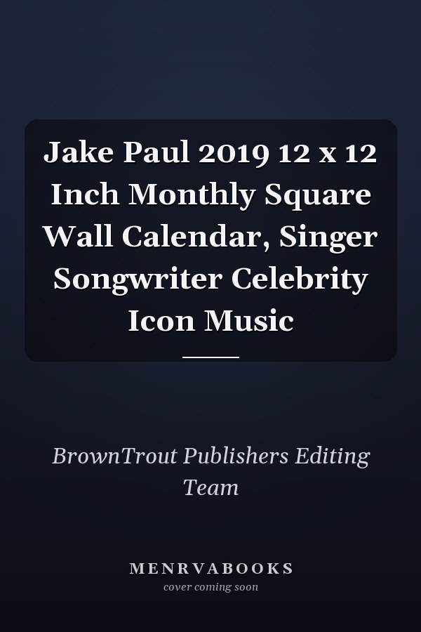 Jake Paul 2019 12 x 12 Inch Monthly Square Wall Calendar, Singer Songwriter Celebrity Icon Music