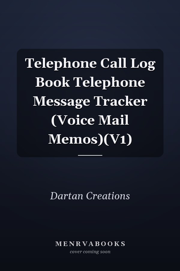 Telephone Call Log Book Telephone Message Tracker (Voice Mail Memos)(V1)