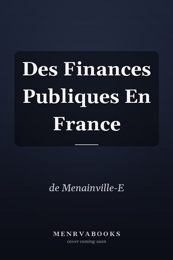 Des Finances Publiques En France