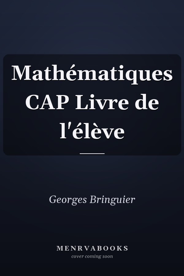 Mathématiques CAP Livre de l'élève