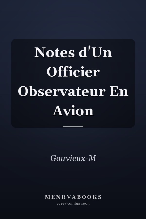 Notes d'Un Officier Observateur En Avion