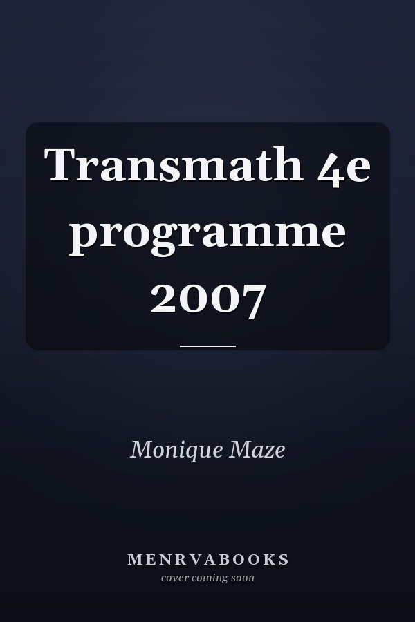 Transmath 4e programme 2007