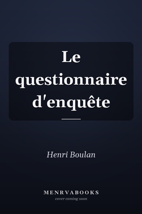 Le questionnaire d'enquête