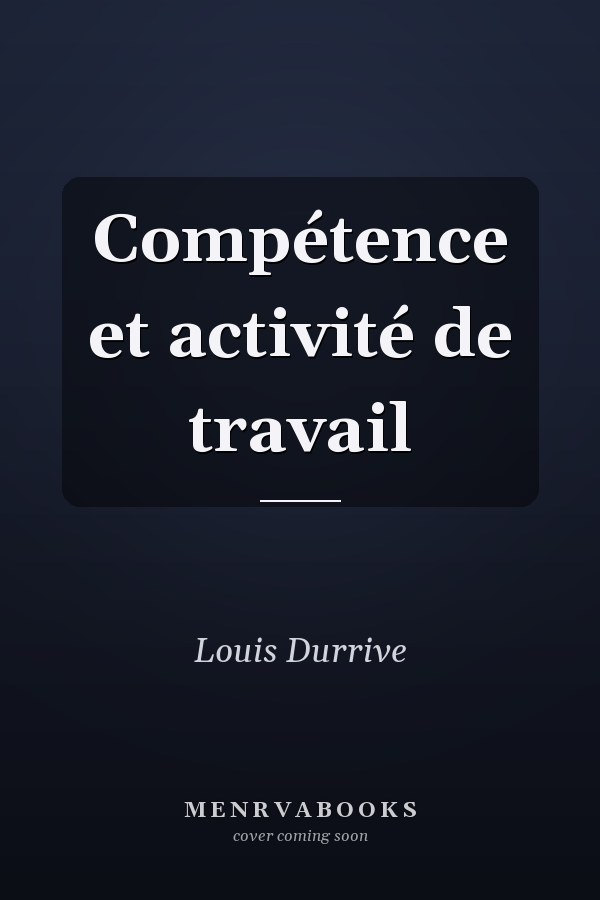 Compétence et activité de travail