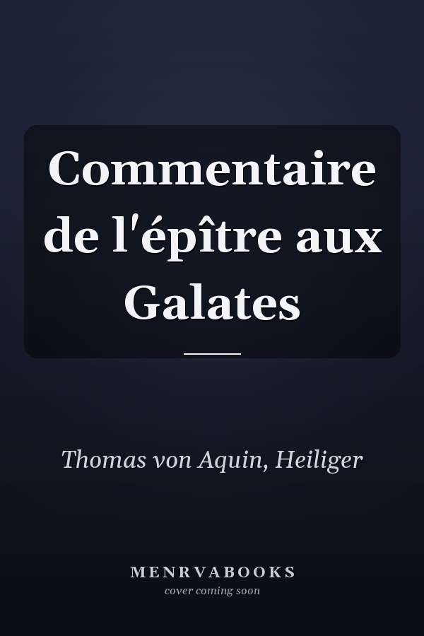 Commentaire de l'épître aux Galates