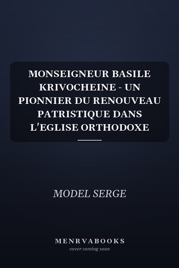 MONSEIGNEUR BASILE KRIVOCHEINE - UN PIONNIER DU RENOUVEAU PATRISTIQUE DANS L'EGLISE ORTHODOXE