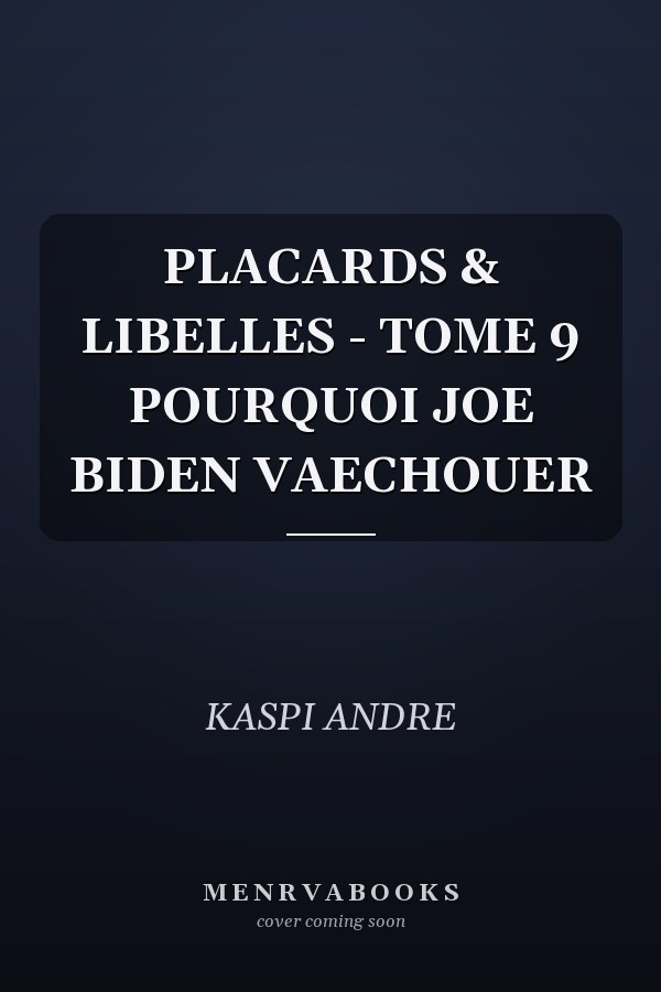 PLACARDS & LIBELLES - TOME 9 POURQUOI JOE BIDEN VAECHOUER