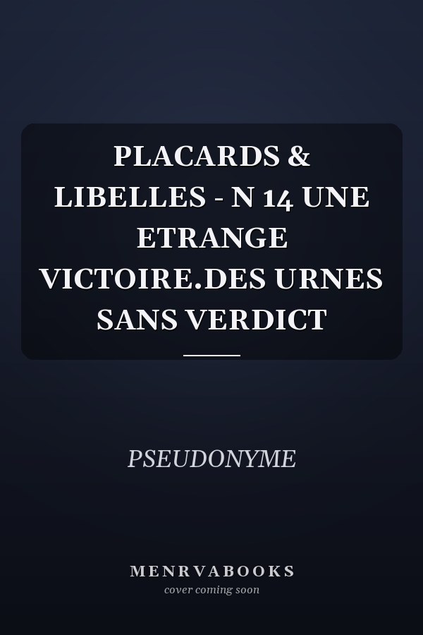 PLACARDS & LIBELLES - N 14 UNE ETRANGE VICTOIRE.DES URNES SANS VERDICT