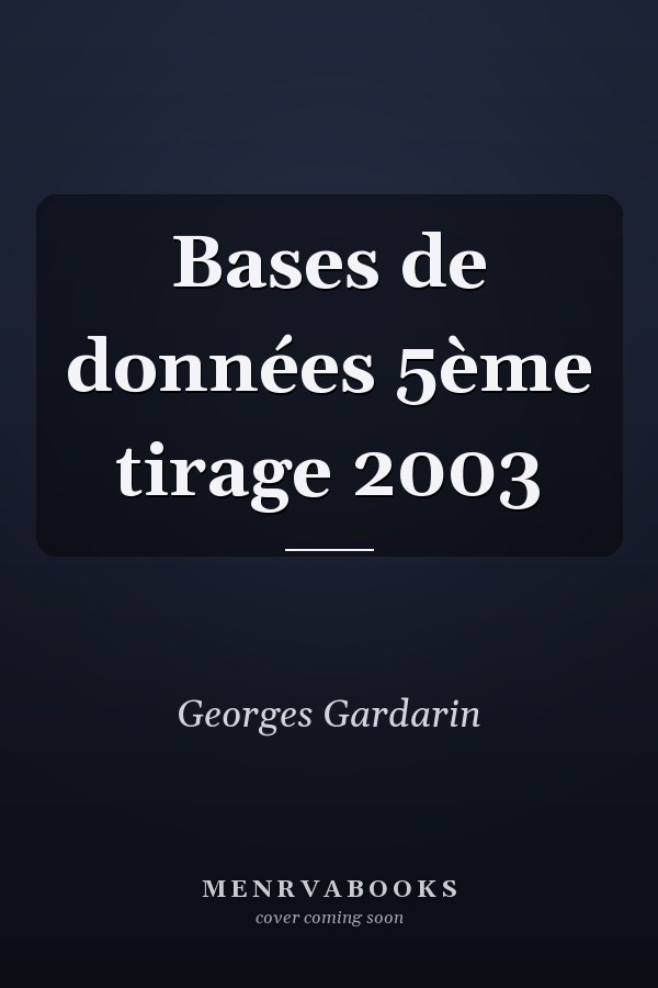 Bases de données 5ème tirage 2003