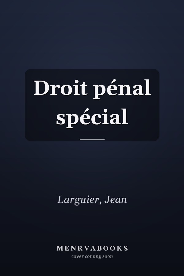 Droit pénal spécial