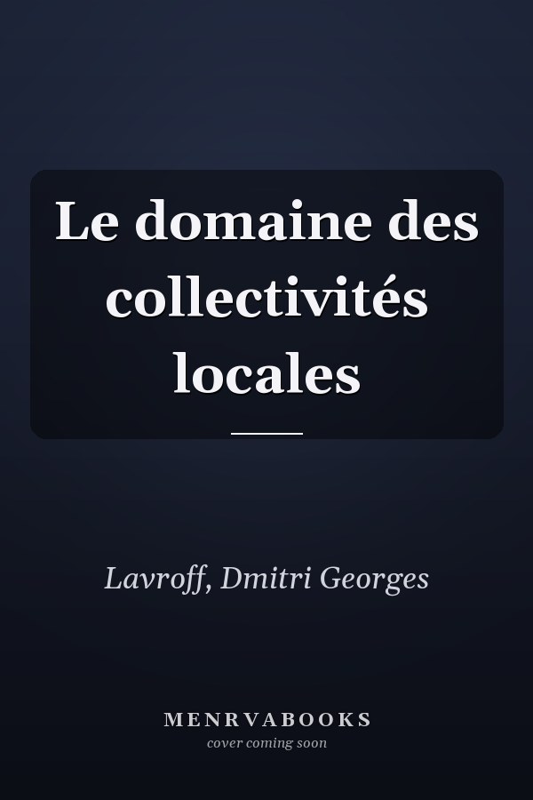 Le domaine des collectivités locales