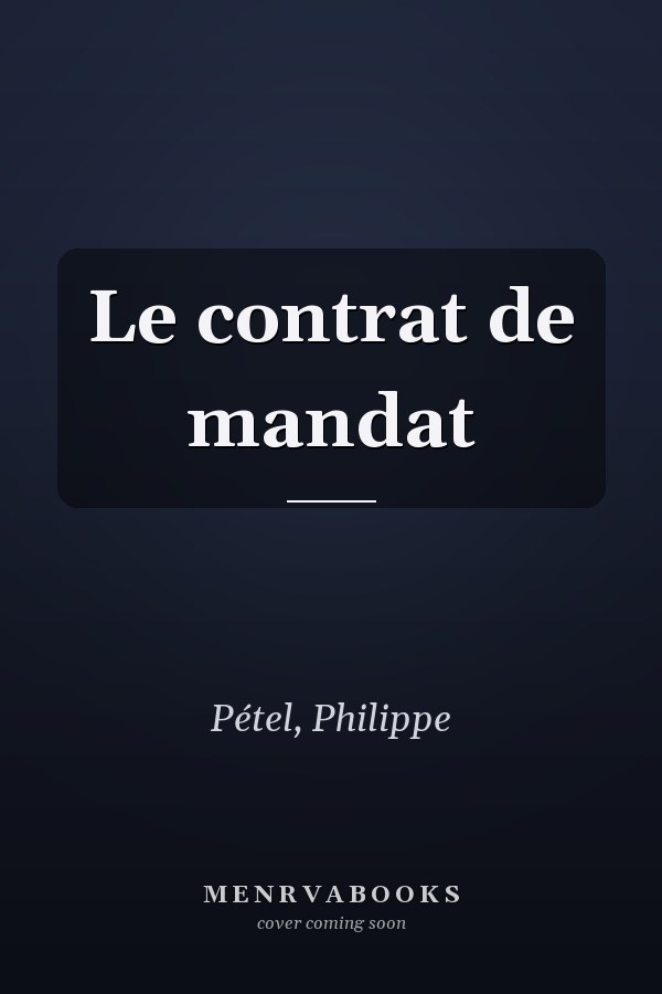 Le contrat de mandat