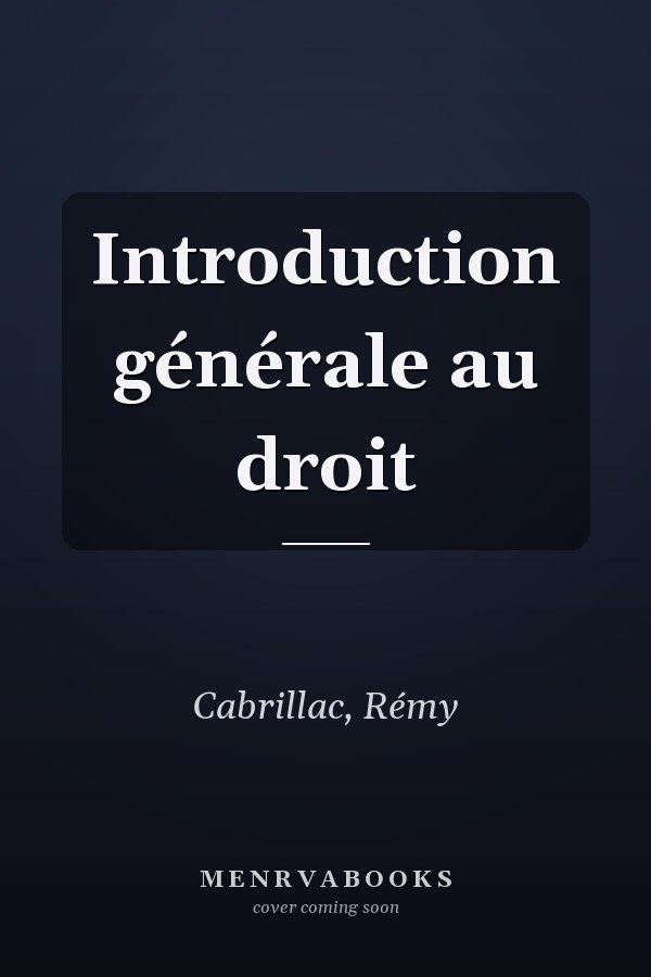 Introduction générale au droit