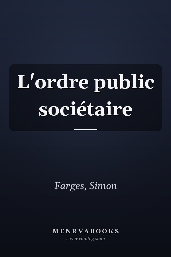 L'ordre public sociétaire