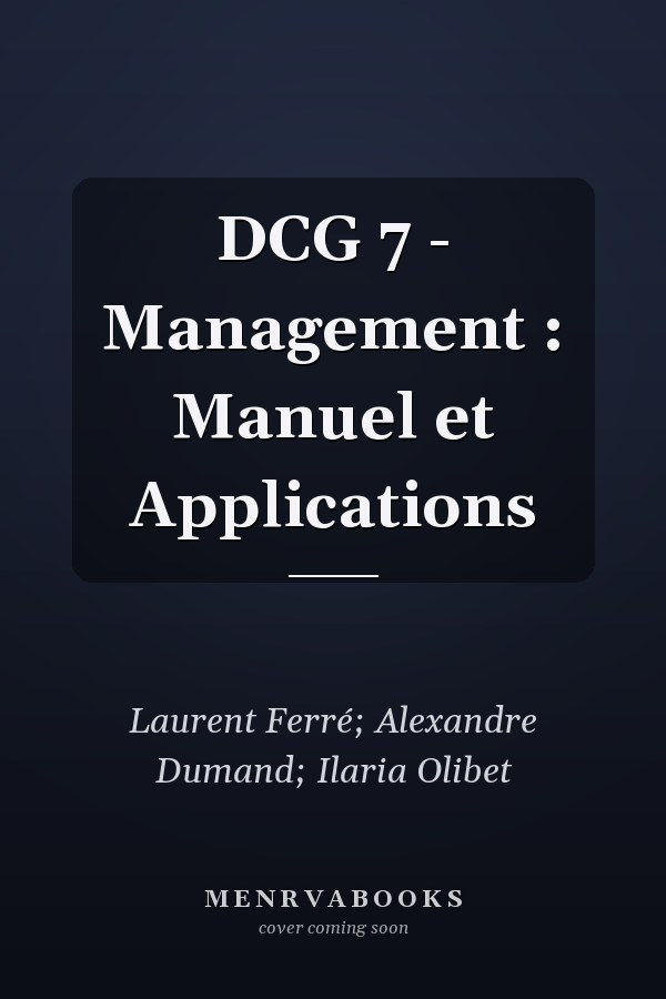 DCG 7 - Management : Manuel et Applications