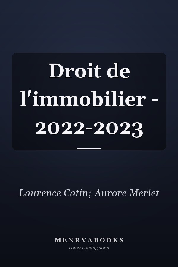 Droit de l'immobilier - 2022-2023