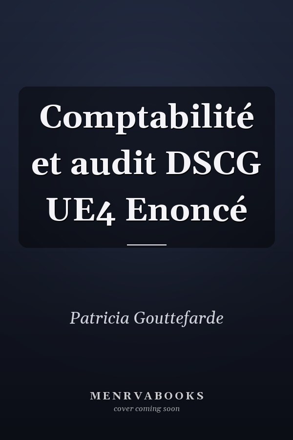 Comptabilité et audit DSCG UE4 Enoncé