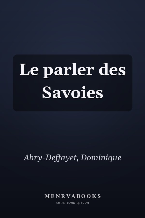 Le parler des Savoies