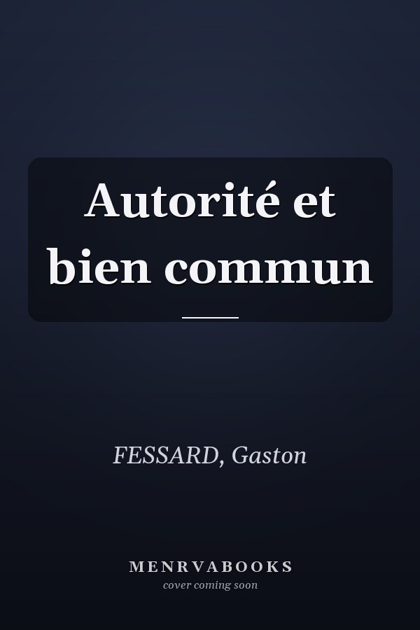 Autorité et bien commun