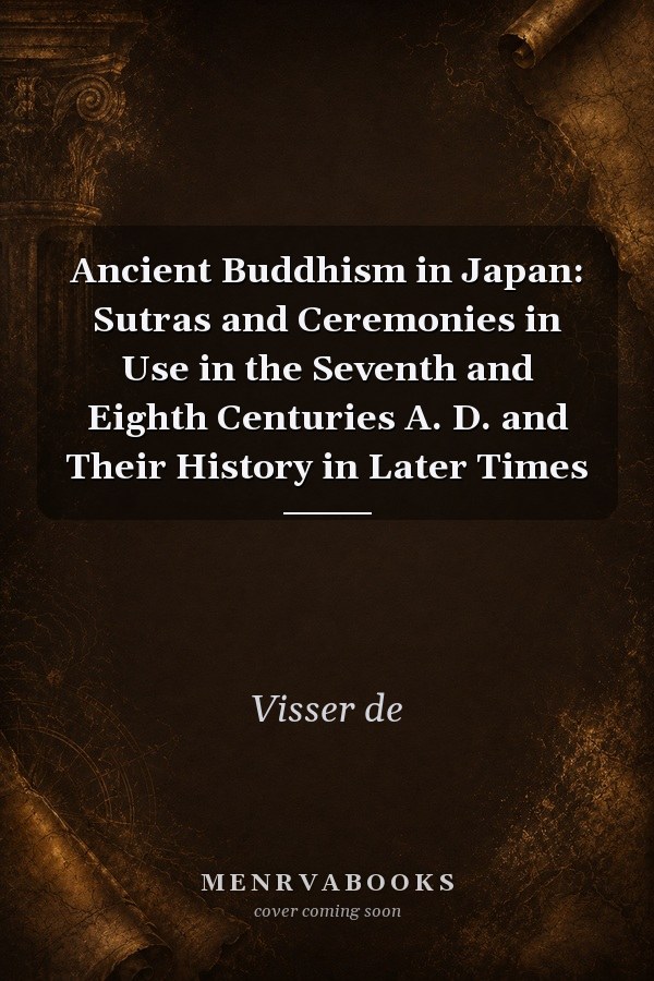 Ancient Buddhism in Japan: Sutras and Ceremonies in Use in the Seventh and Eighth Centuries A. D. and Their History in Later Times